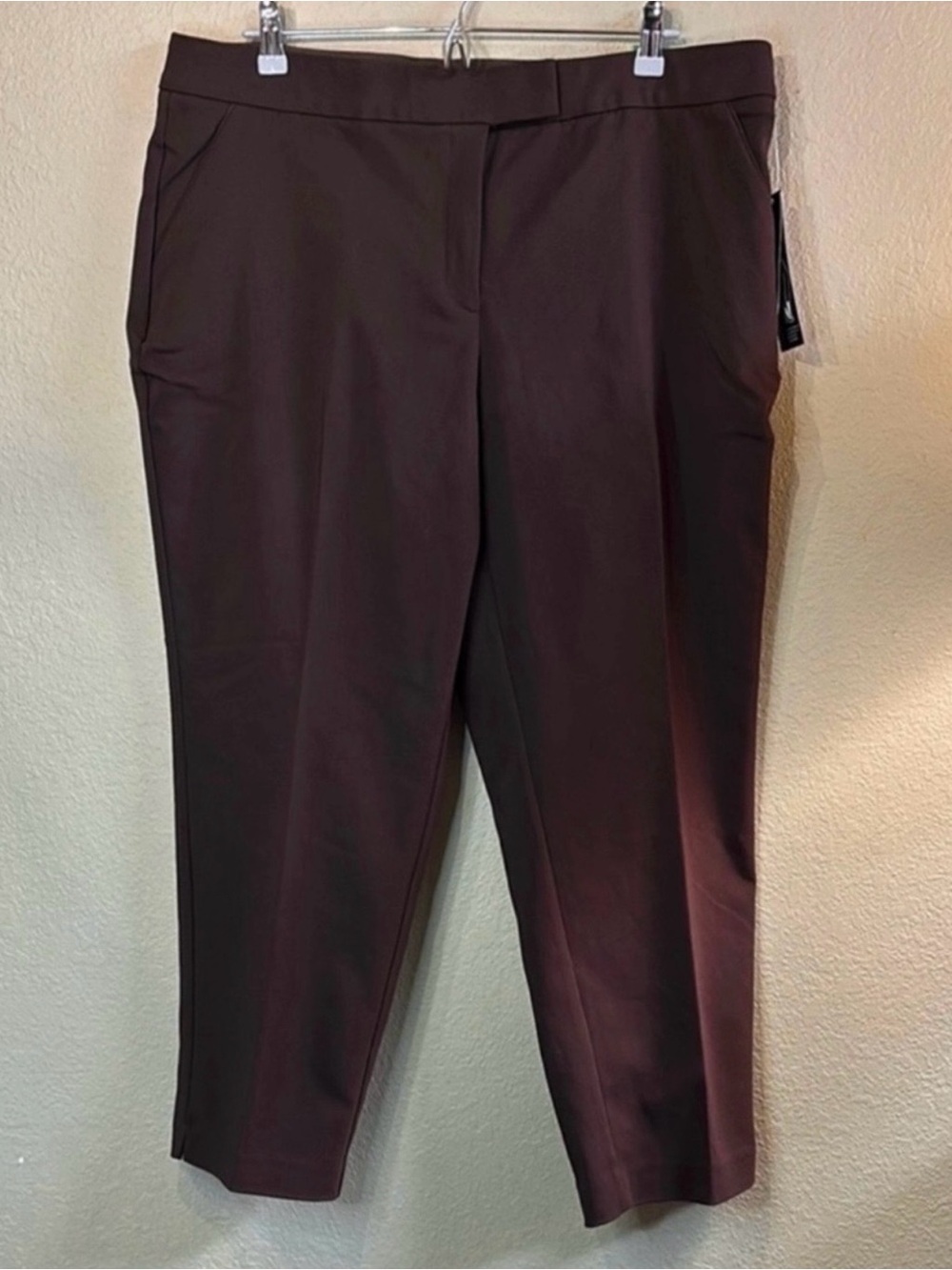 New Investments Pants Women’s Ankle 5th Ave Fit Brown Career Casual Pants Sz 18W